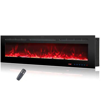 This electric fireplace is a modern and stylish addition to your home. 